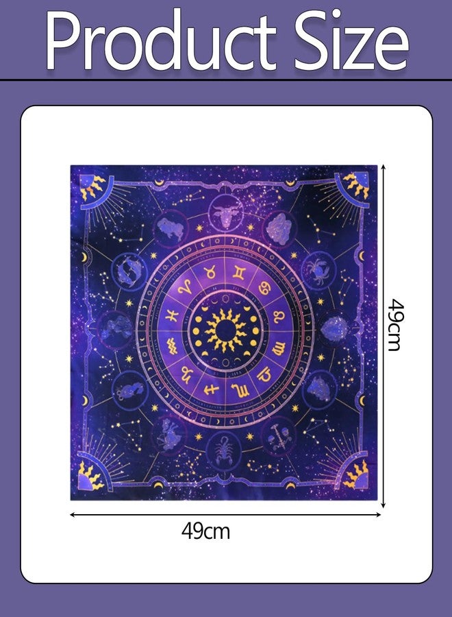 Vihaanta Tarot Cloth, Tarot Deck, Premium Purple Tarot Mat for Card Reading, Soft Spread Divination Cloth for Spiritual Practices, Includes One Purple Tarot Cloth(49 * 49cm) - Image 2